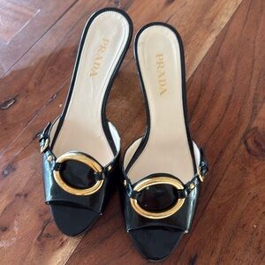 Black Prada heels